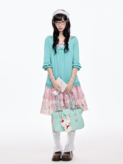 “Melody Garden” Mint Green My Melody Ruffle Hoodie Jacket Set