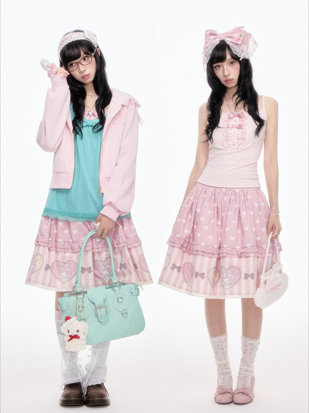 “Melody Garden” Mint Green My Melody Ruffle Hoodie Jacket Set