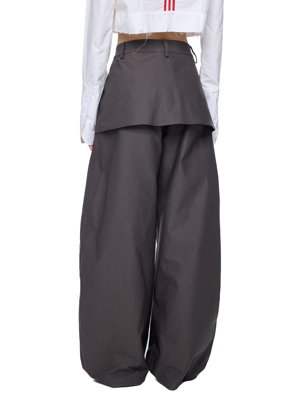 EZEK | Patchwork Drawstring Wide-Leg Lounge Pants (Black / Gray)