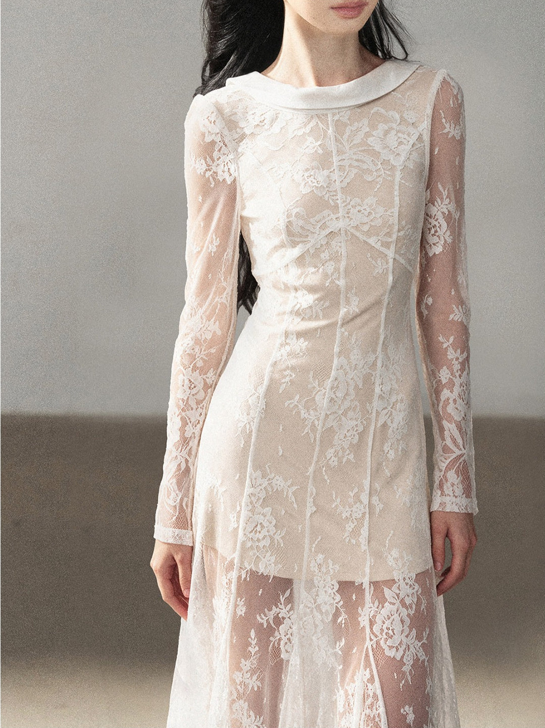 AOMALM - Moonlight White Backless Lace Maxi Dress