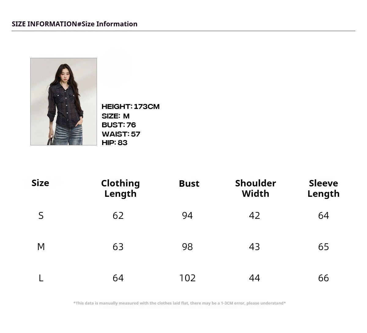 JN's DESIGN - Plaid Adjustable-Waist Long-Sleeve Shirt
