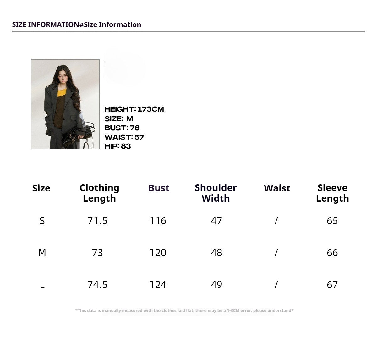 JN's DESIGN - Dark Gray Relaxed-Fit Mid-Length Blazer