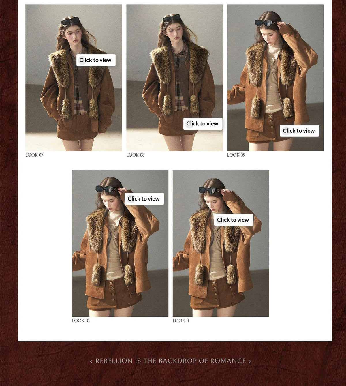 AOMALM - “Velvet Collar in the Evening Breeze” Chestnut Brown Faux Fur Shawl