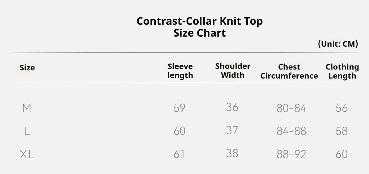 AOMALM - "Autumn in Every Stitch" Chestnut Brown Contrast-Collar Knit Top