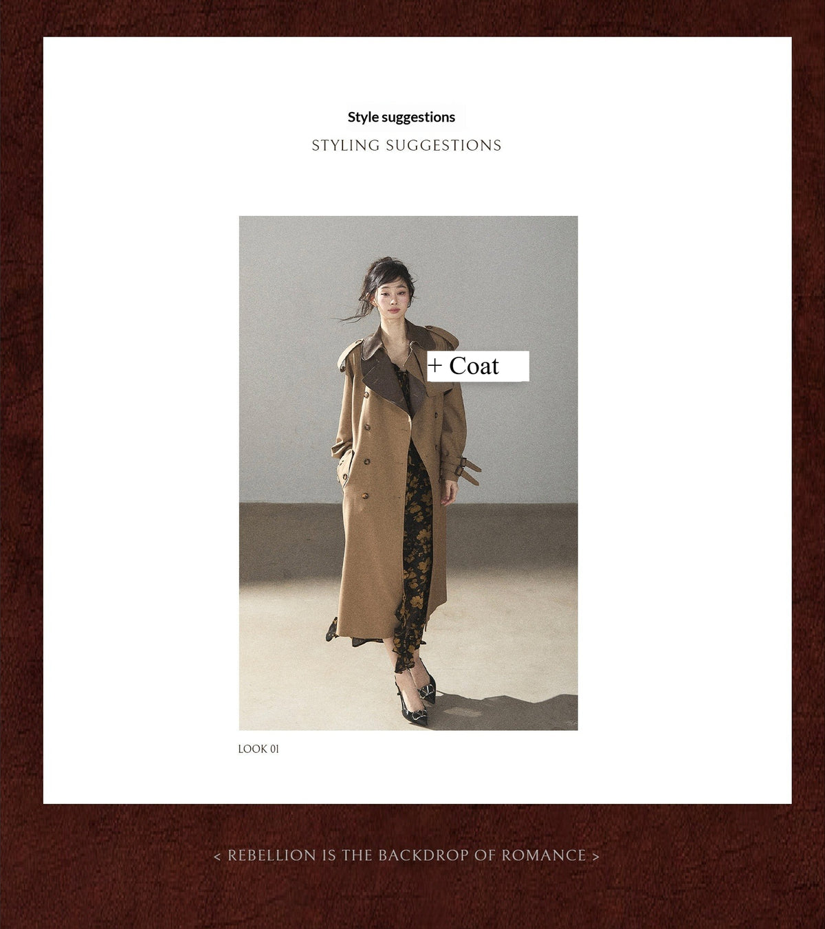 AOMALM - Black & Golden Brown Floral Ruffle Maxi Dress with High Side Slit