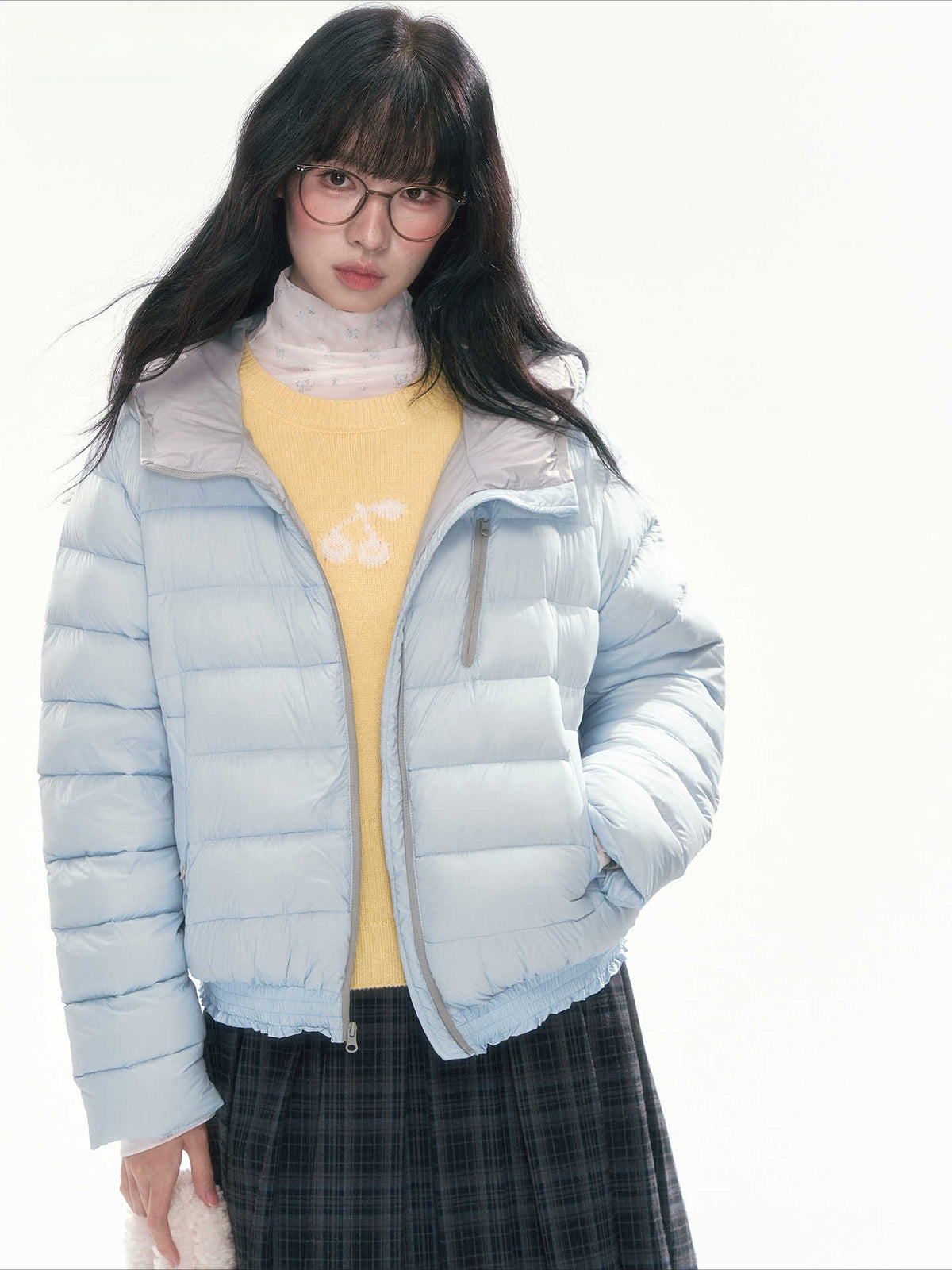 CAN - "Twilight Snow" Hooded 90% White Duck Down Puffer Jacket (Hibiscus Purple / Baby Pink / Water Blue)