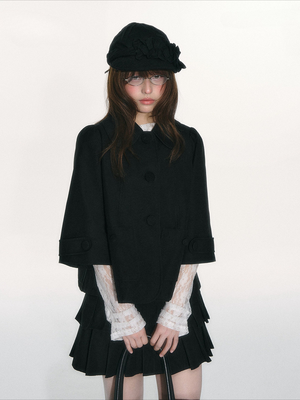 JOVYLLE - Black Preppy Blazer & Skirt Set