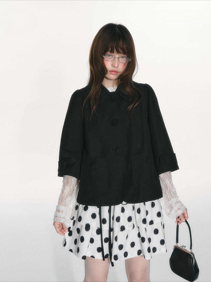 JOVYLLE - Black Preppy Blazer & Skirt Set