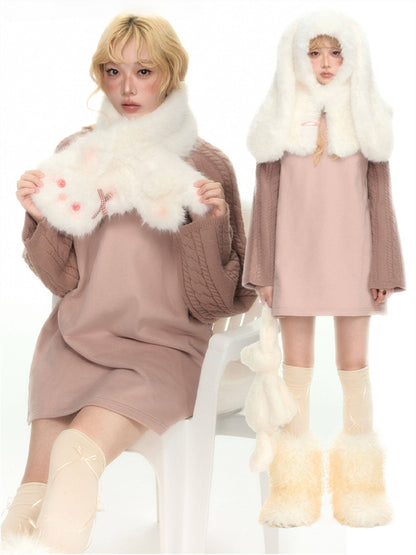 YEDM - Plush Rabbit Scarf