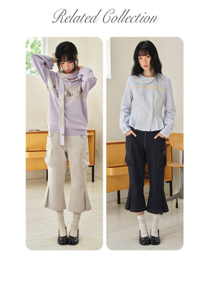DAILY ARTIST - Navy Napoleon Utility Cropped Pants