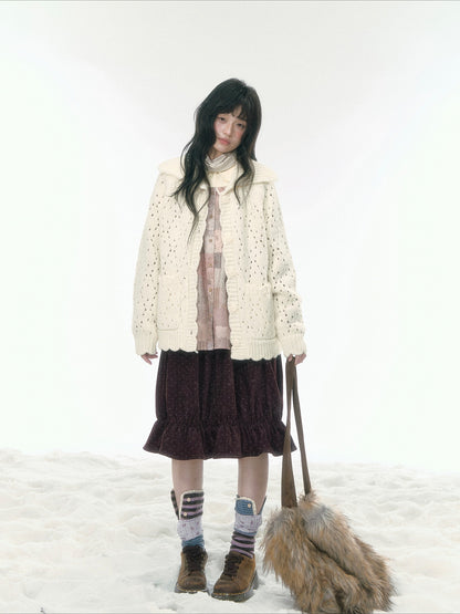 JOVYLLE - Vintage Patchwork Cotton Doll-Collar Blouse