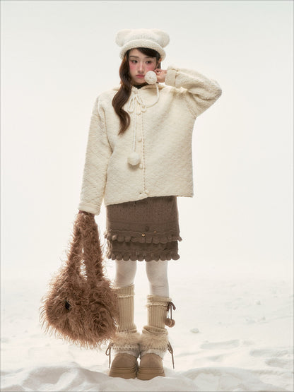 BIBIBENCY - Light Brown Knit Skirt
