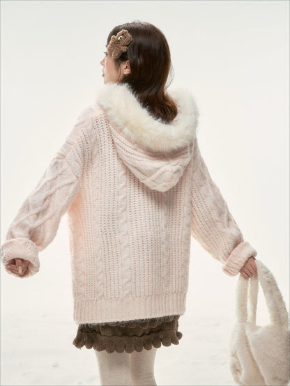 BIBIBENCY - Pink West Highland Terrier Knit Cardigan