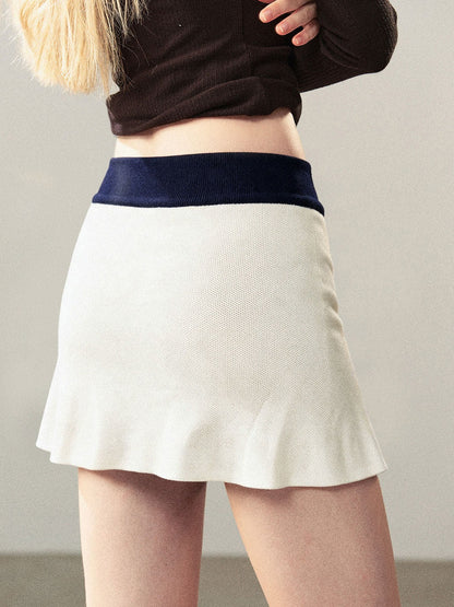 AOMALM - "Navy in Negative Space" Navy Academy-Style Knit Two-Piece Set