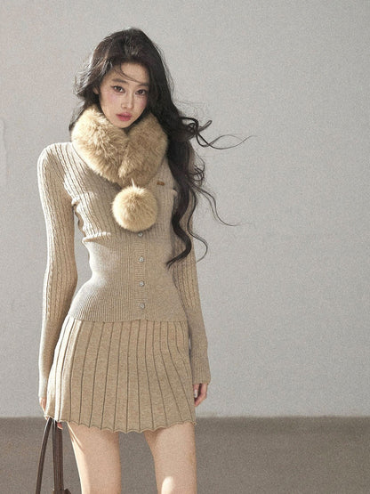 AOMALM - Real Fur Winter Scarf & Neck Warmer