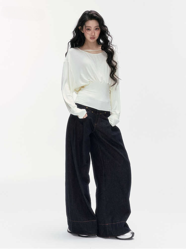 24olvides - Low-Rise Flare Jeans with Vintage Stud Details