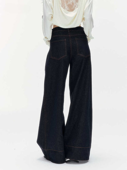 24olvides - Low-Rise Flare Jeans with Vintage Stud Details
