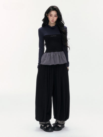 24olvides - Korean-Inspired Faux 3-Piece Top and Pants Set