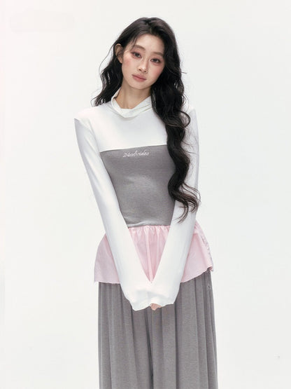 24olvides - Korean-Inspired Faux 3-Piece Top and Pants Set