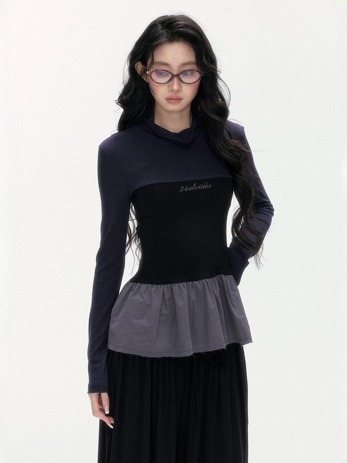 24olvides - Korean-Inspired Faux 3-Piece Top and Pants Set