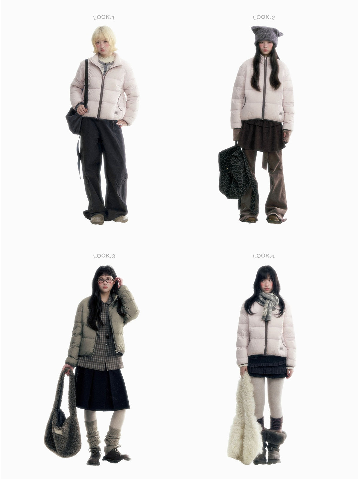 Horridale - Withered Grass Green Lightweight Cropped Down Jacket