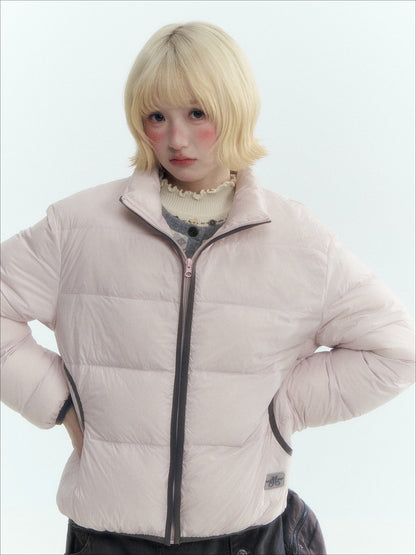 Horridale - Light Pink Lightweight Cropped Down Jacket