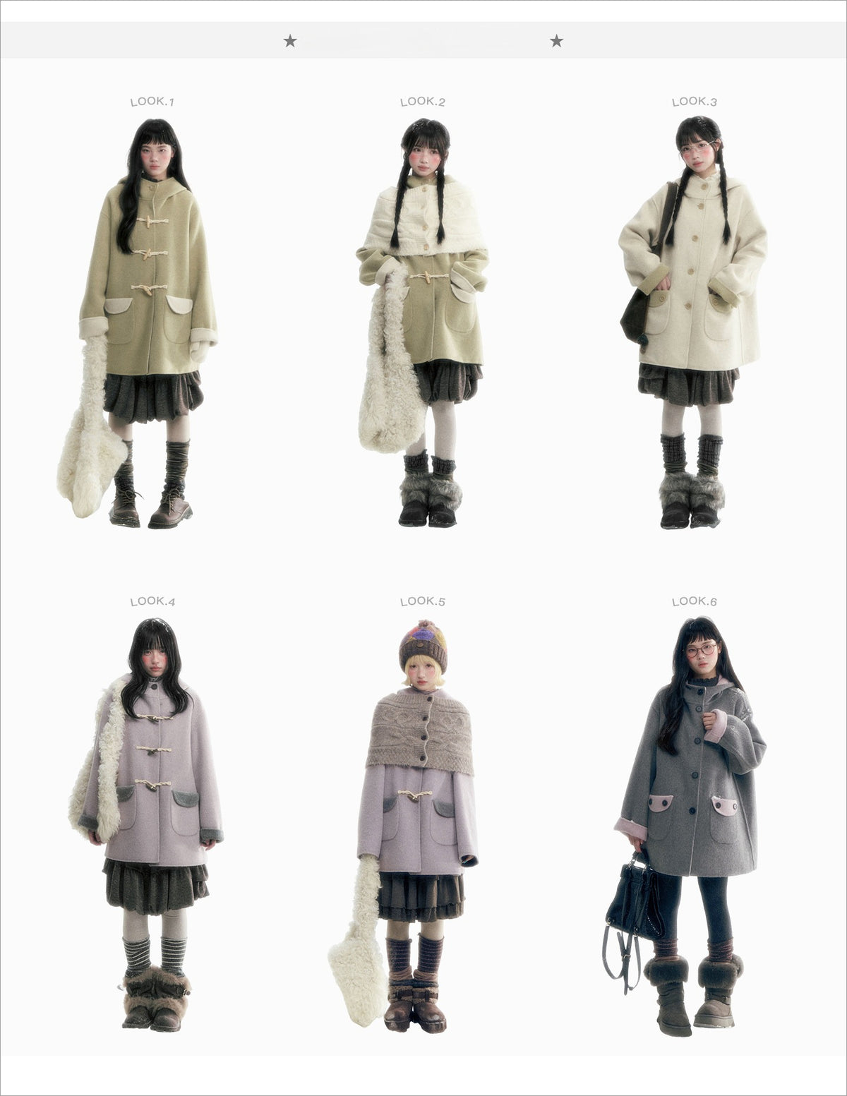 Horridale - Moss Green and Cream Reversible Hooded Wool Coat