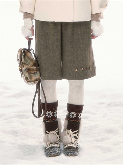 CANSTORE - [FREE GIFT] Frostflower Fair Isle Knit Leg Warmers