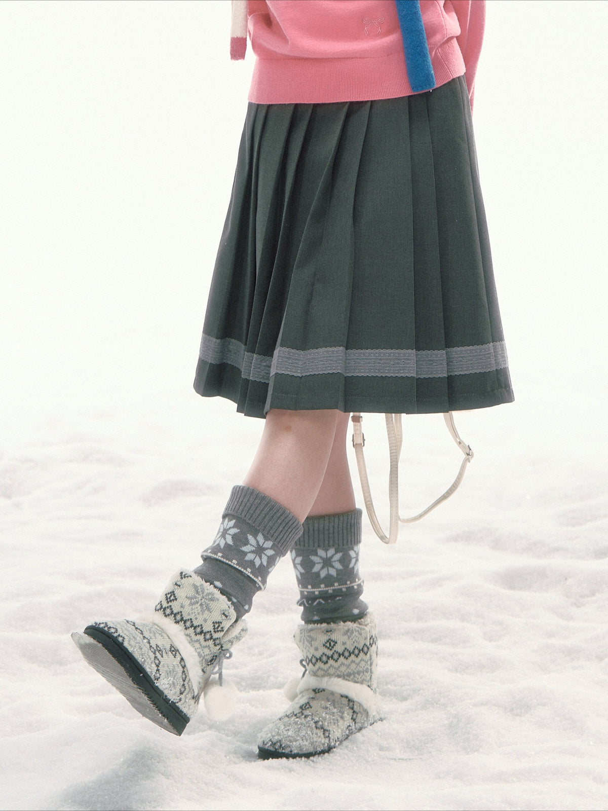 CANSTORE - [FREE GIFT] Frostflower Fair Isle Knit Leg Warmers