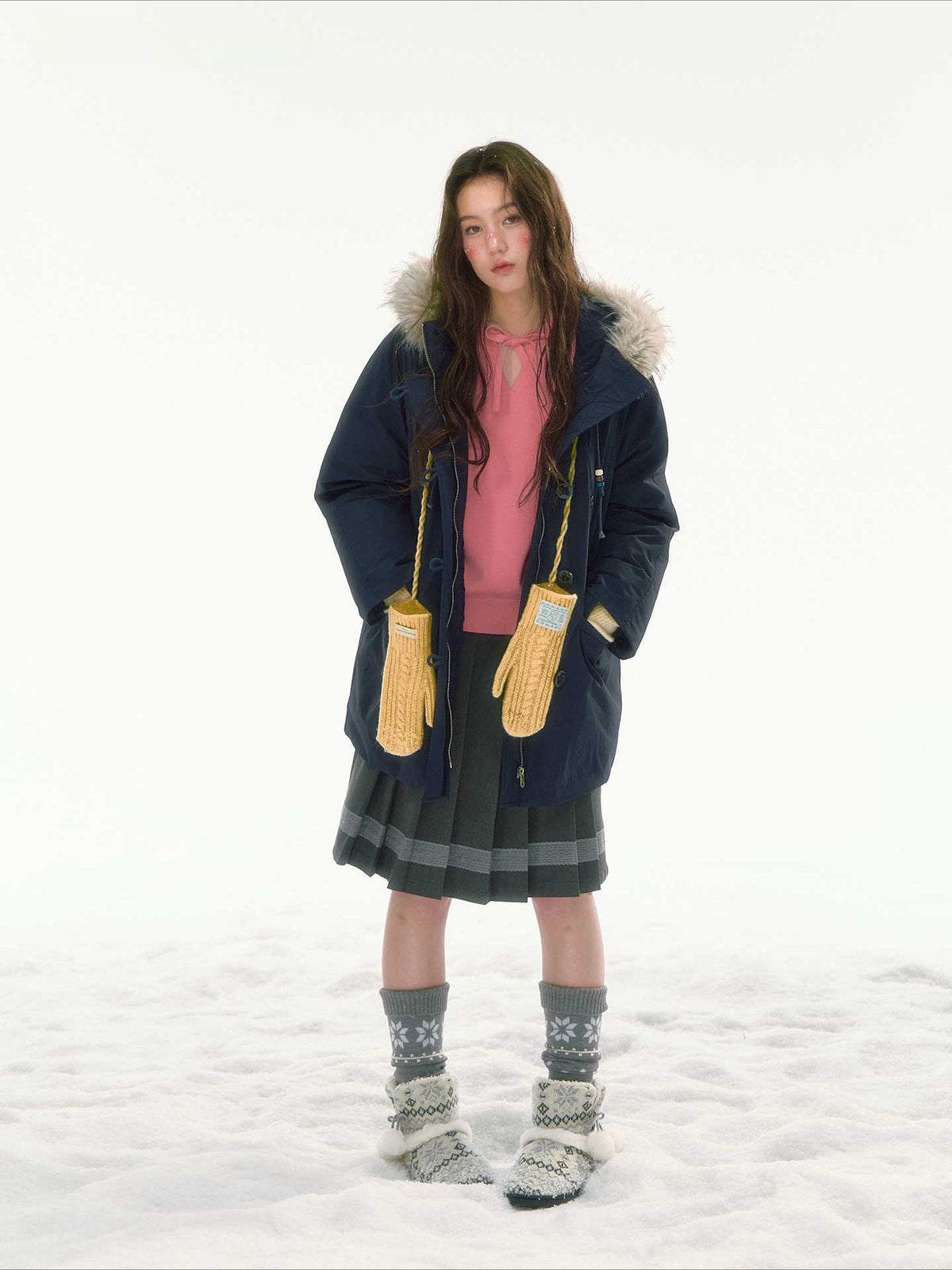 CANSTORE - [FREE GIFT] Frostflower Fair Isle Knit Leg Warmers