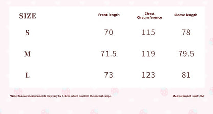 KYOUKO - Pink & White My Melody Ruffle-Trim Raglan Long-Sleeve T-Shirt