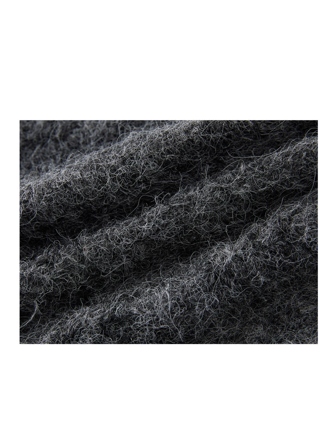少也眼 “Embers of Sunset” Mini Faux-Knit Shoulder Wrap – Gray & Cocoa