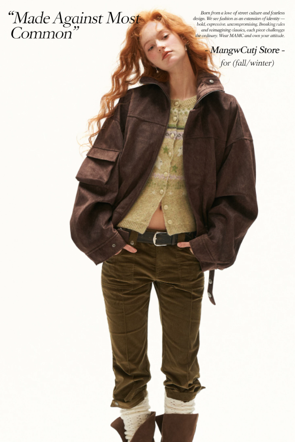 MAMC - Green Fair Isle Rabbit Knit Cardigan