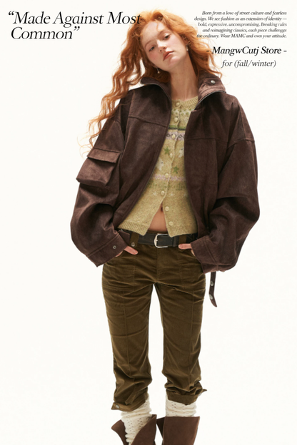 MAMC - Green Fair Isle Rabbit Knit Cardigan