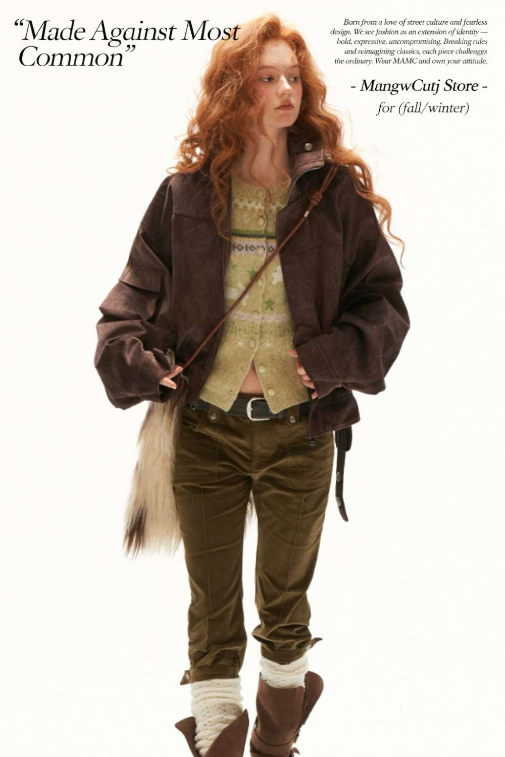MAMC - Green Fair Isle Rabbit Knit Cardigan