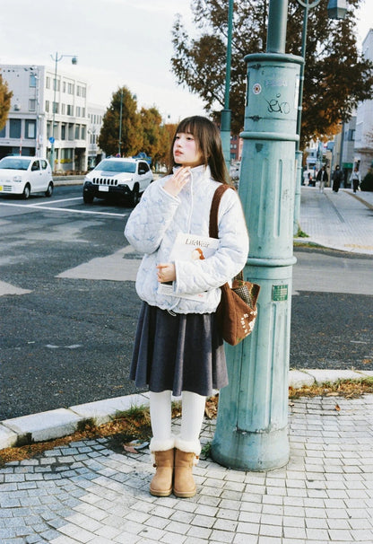 Zzouu - Cotton-Padded Korean Style Puffer Jacket