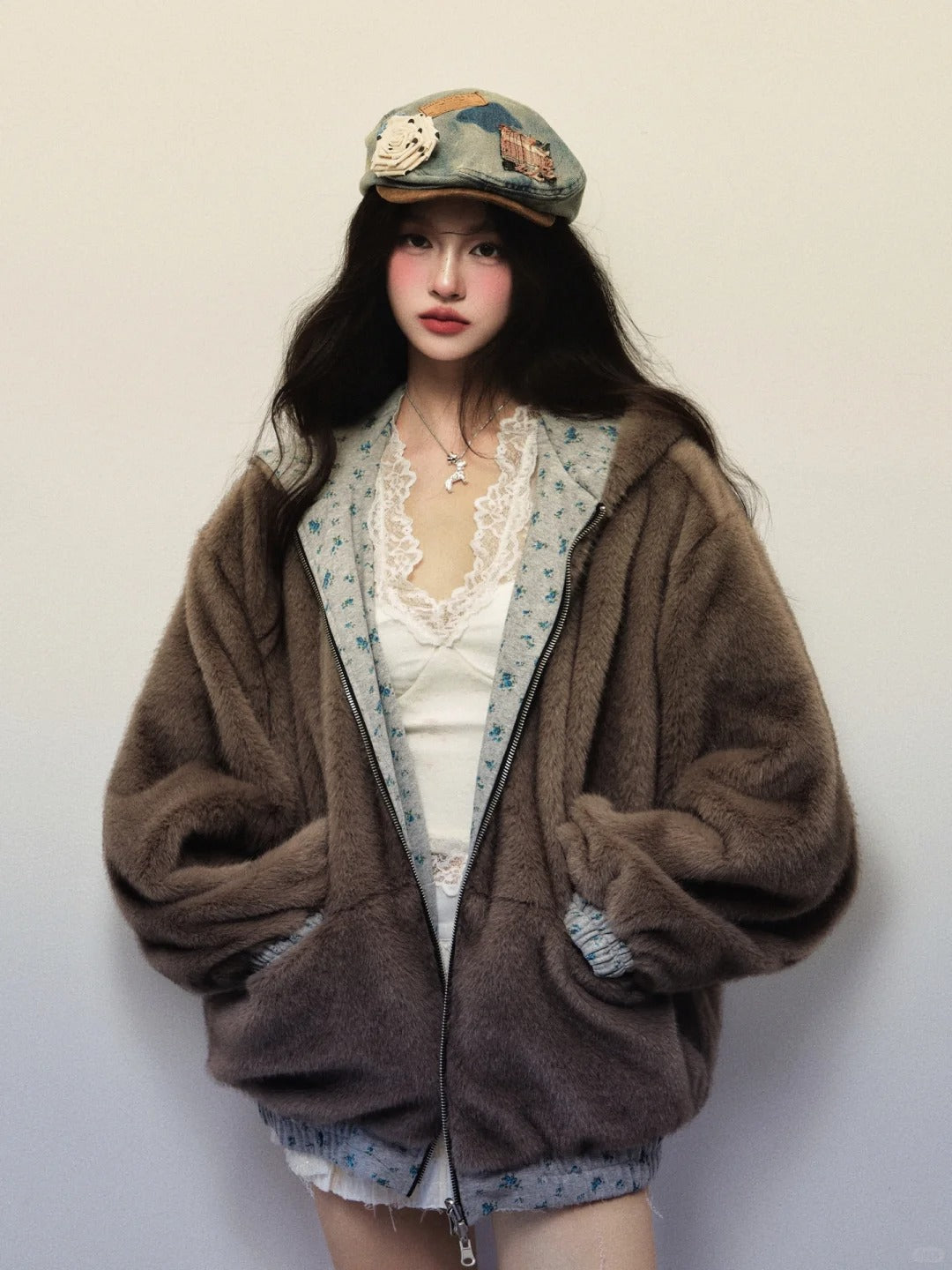 1P - "Floral Dream" Reversible Jacket Jacket