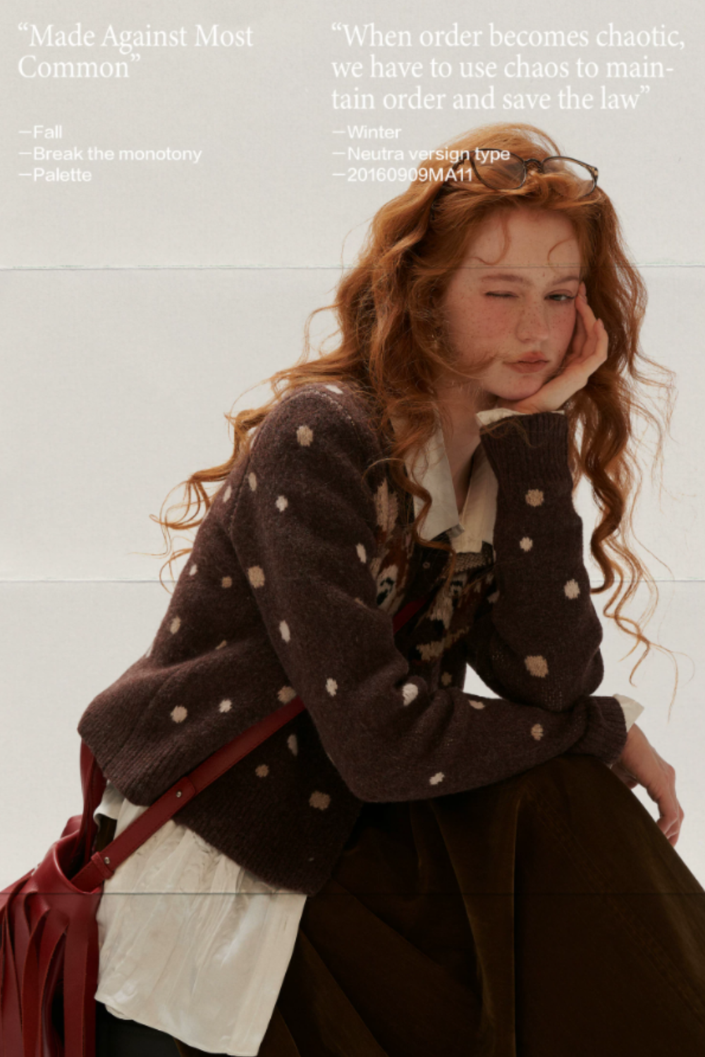 MAMC - Brown Deer Jacquard Cropped Knit Cardigan