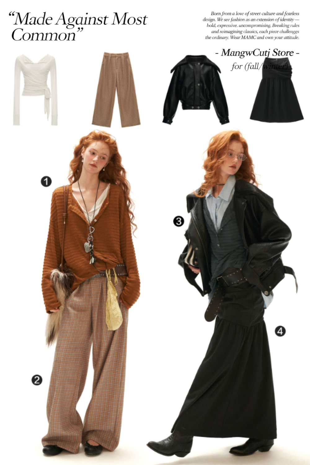 MAMC - Brown Textured Sheer Henley Long Sleeve Top