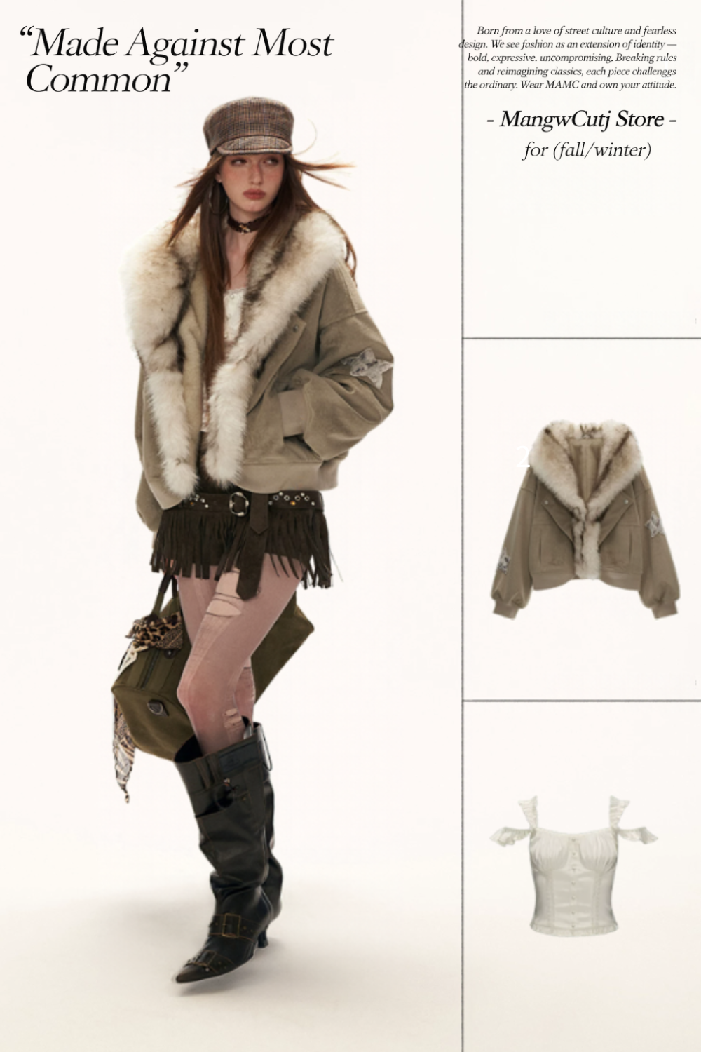 MAMC - American Retro Brown Suede Fringe Shorts