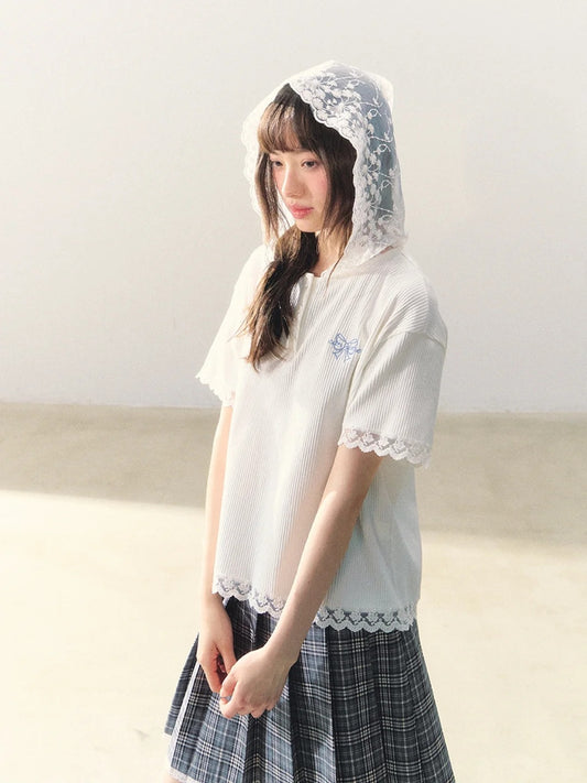 罐头士多所 - 书页卷起一角 Grace Bloom Lace Pullover