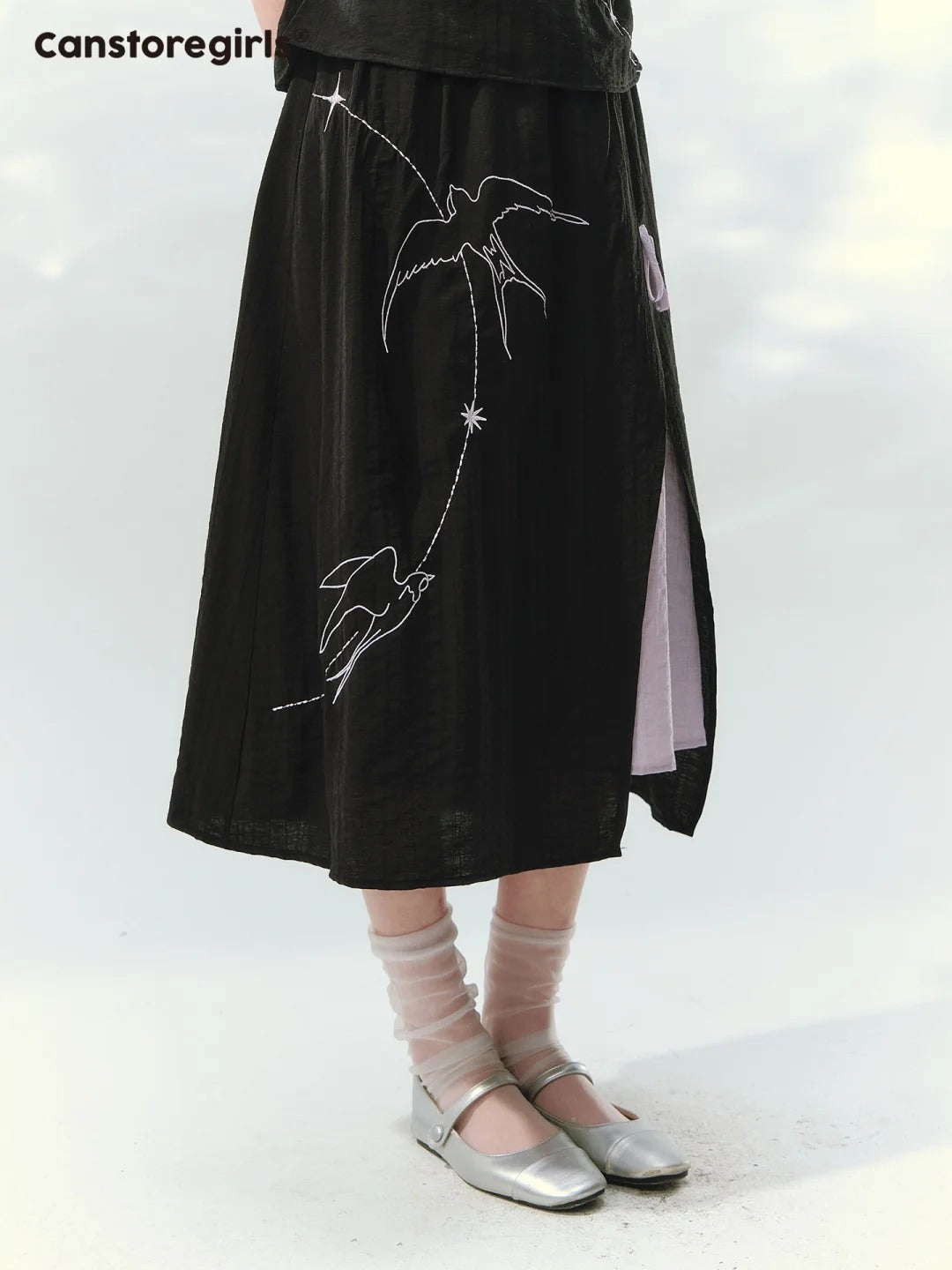 “Swallow Star Path” Modern Chinese Embroidered Skirt Set GZ2026167