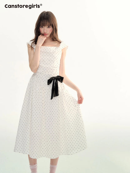 Polka Stardust Off-Shoulder Midi Dress LL2026097