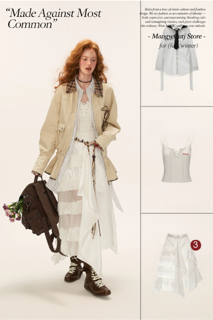 MAMC - Off-White Detachable Fur Collar Utility Jacket WE855