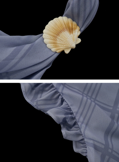 Asymmetrical Shell Button Draped Cami Top