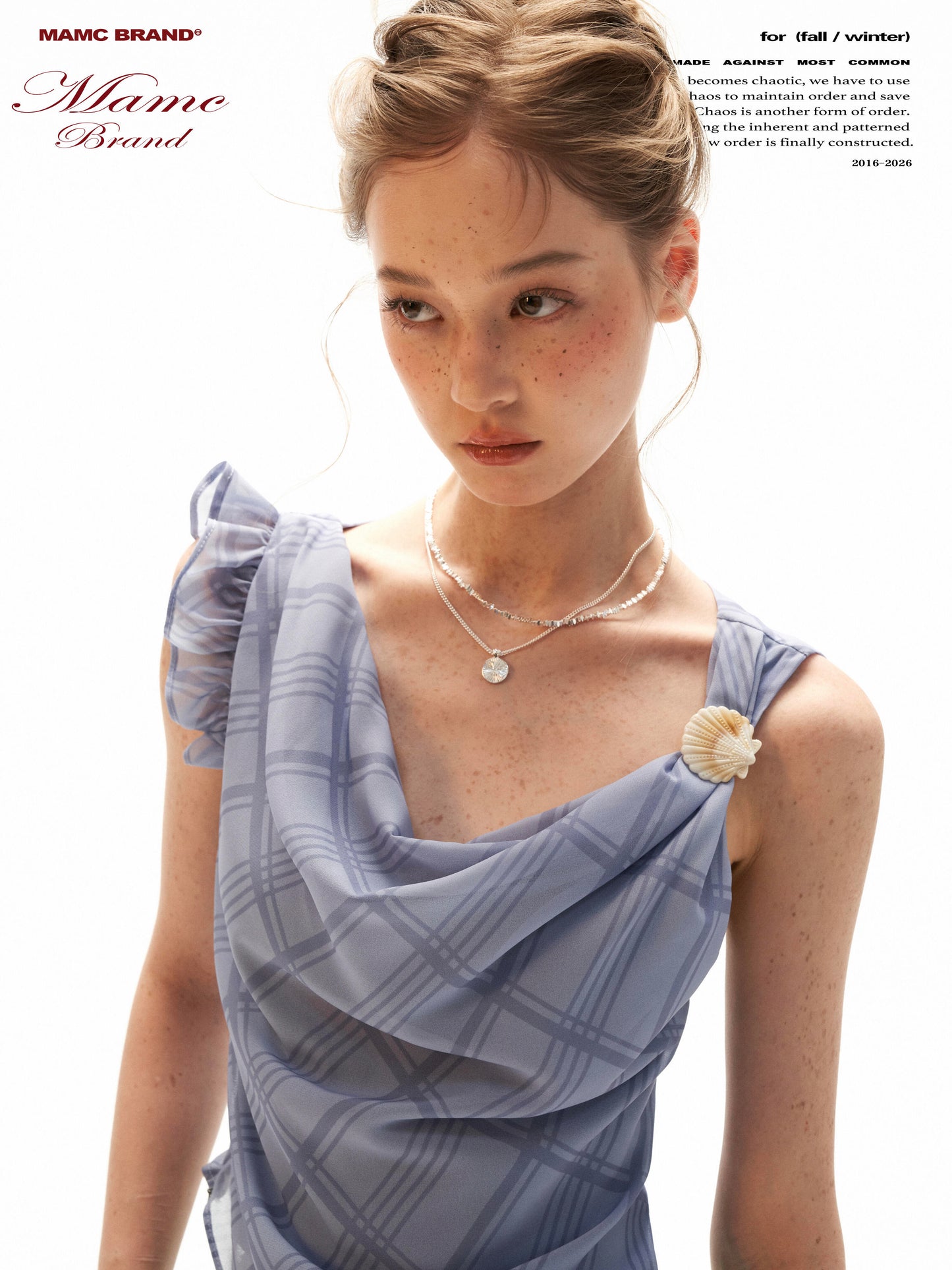 Asymmetrical Shell Button Draped Cami Top