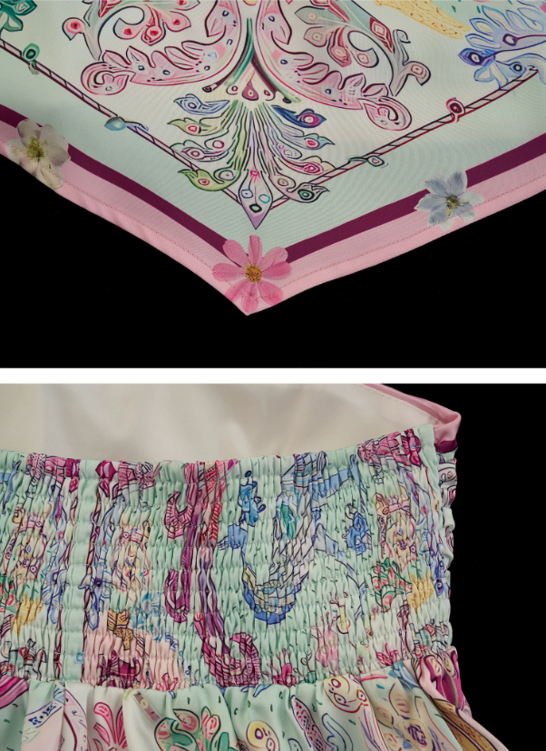 Blush Phoenix Paisley Scarf-Hem Cami Top