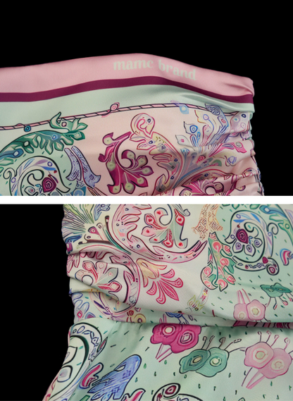 Blush Phoenix Paisley Scarf-Hem Cami Top