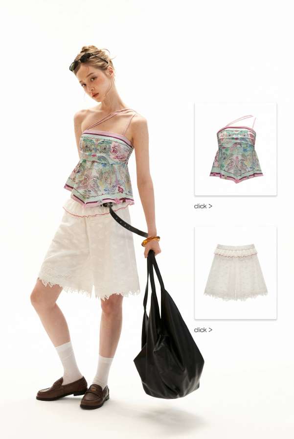 Blush Phoenix Paisley Scarf-Hem Cami Top