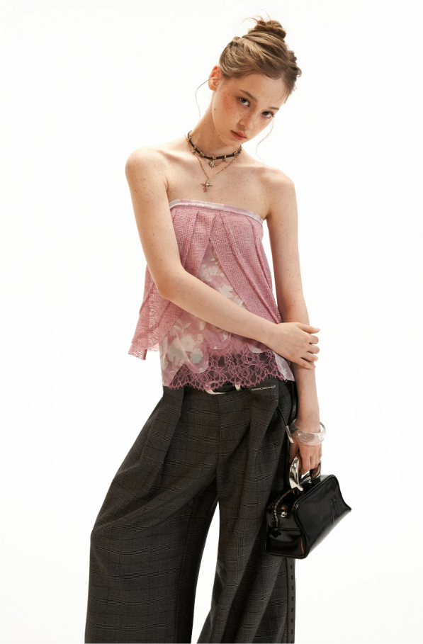 Blush Pink Phoenix Paisley Scarf-Hem Cami Top